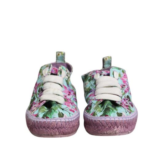 Dolce & Gabbana Multicolor Canvas Espadrilles Sneakers Shoes LA12729-38