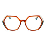 Marciano by Guess Brown Women Glasses Frame, full-rim acetate, geometric style, with branded case.