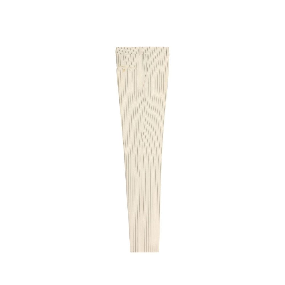 Celine White Wool Flared Pants