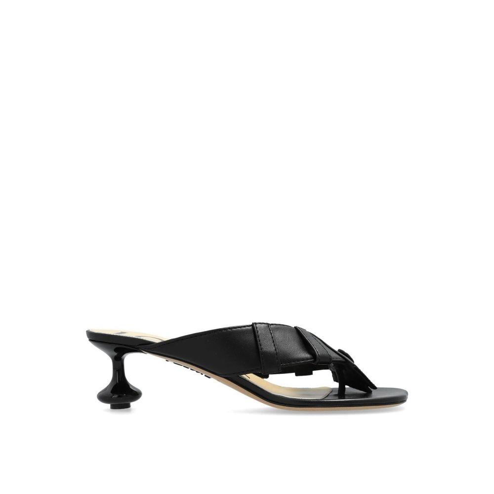 Loewe Black Lamb Leather Strap-On Sandals