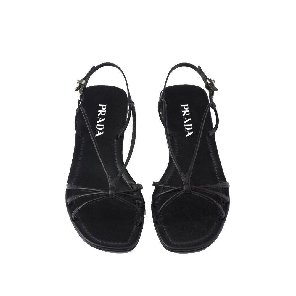 Prada Leather Flat Sandals PR-8805204852948-EU35/US5