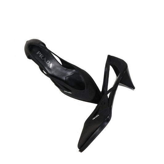 Prada 55mm Cut-Out Satin Pumps PR-8807757480148-EU35/US5