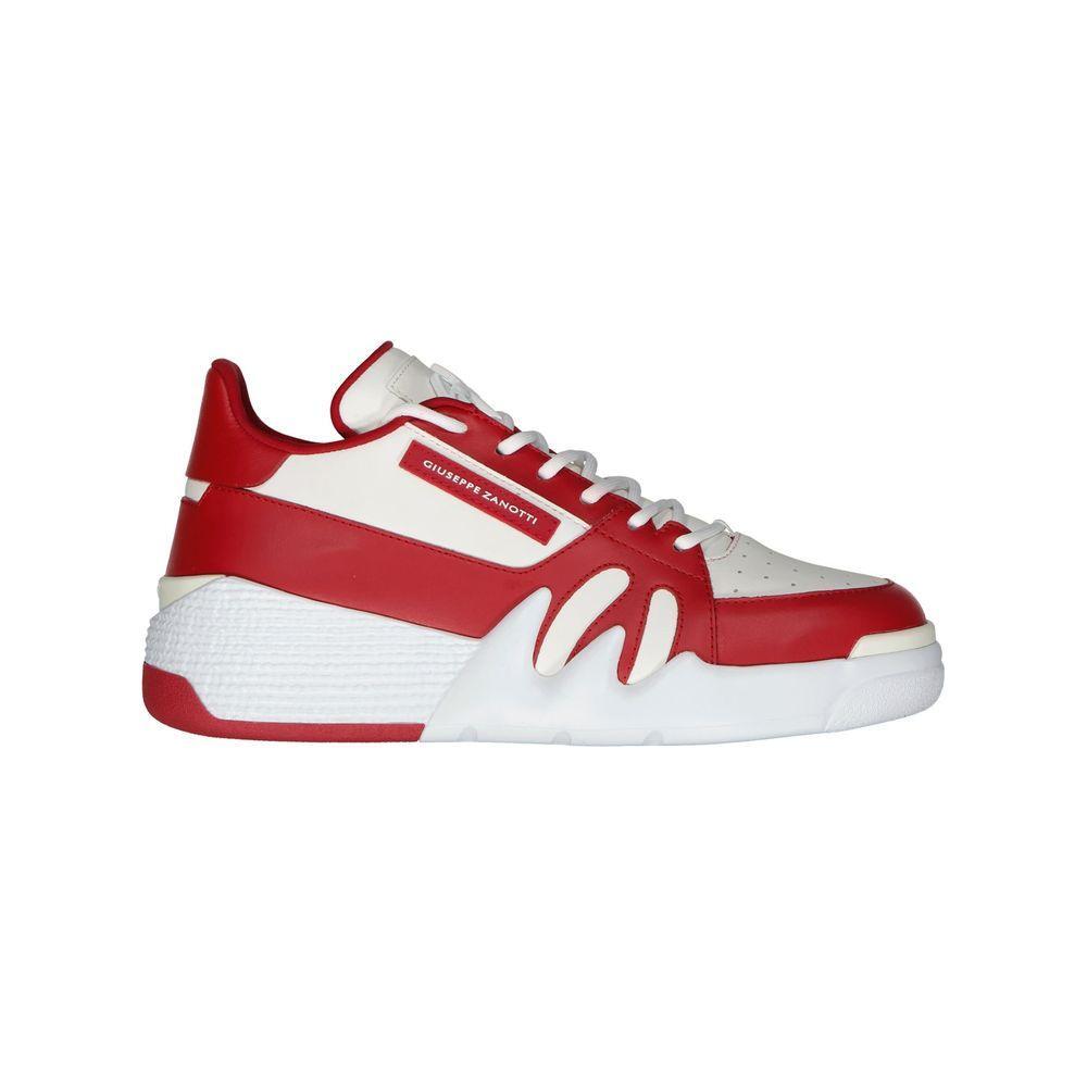 Giuseppe Zanotti Red Calfskin Low Top Sneakers