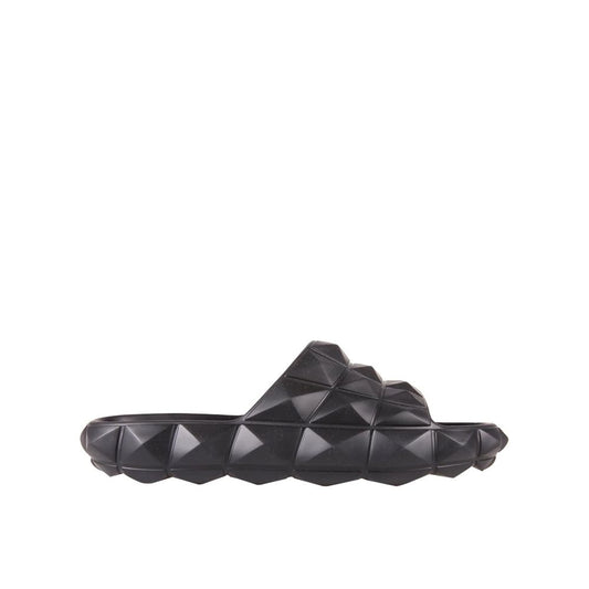 Valentino Garavani Black Rubber Slippers