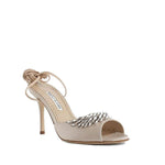 Manolo Blahnik Plumena 090 Satin Sandals MA-8735516983508-EU35/US5