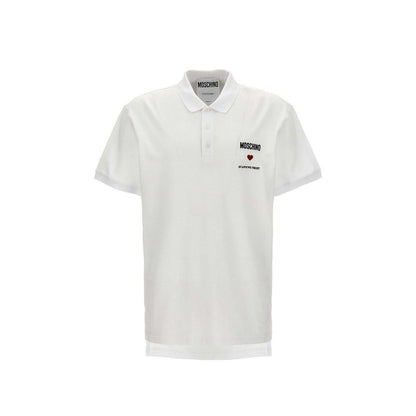 Moschino Couture White Cotton Polo Shirt