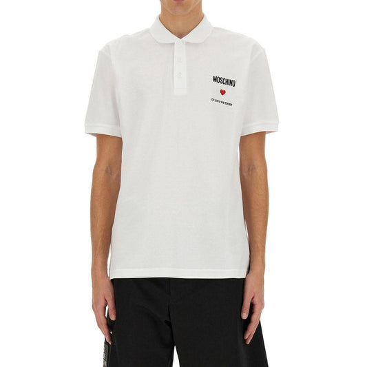 Moschino Couture In Love We Trust Cotton Polo MO-8735532384468-IT54 | XL