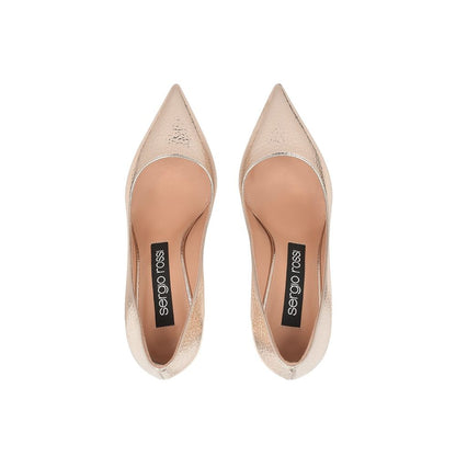 Sergio Rossi Rose Gold Calfskin High Heel Pumps