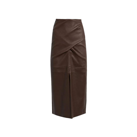 Brunello Cucinelli Leather Skirt BR-8736285688020-42