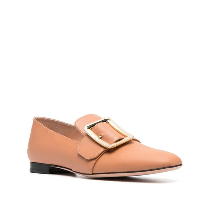 Bally Beige Calfskin Slip-On Loafers