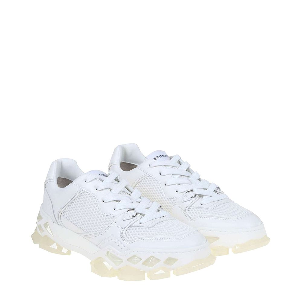 Jimmy Choo White Calfskin Chunky Sneakers
