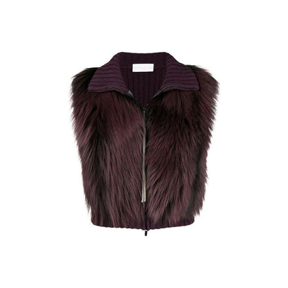 Fabiana Filippi Red Merino Wool Sleveless Jacket