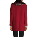 Fendi Fur Collar Wool Coat FE-8736388841684-42