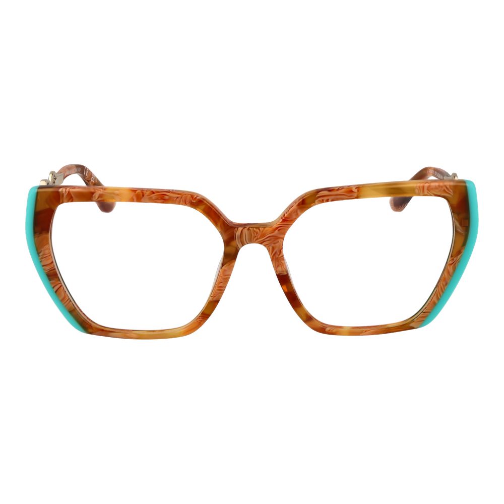 Marciano by Guess Brown Women Glasses Frame, full-rim acetate trapezium style with demo lenses, frame width 135mm, temples 145mm.