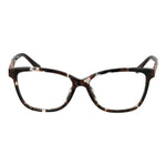 Guess Brown Women Glasses Frame full-rim trapezium style with acetate material and demo lenses, includes branded case.