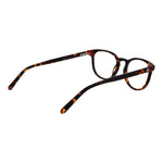 Guess Brown Men Glasses Frame in brown acetate with round full-rim design. Includes spring hinges and branded case. Size 49-20-145.