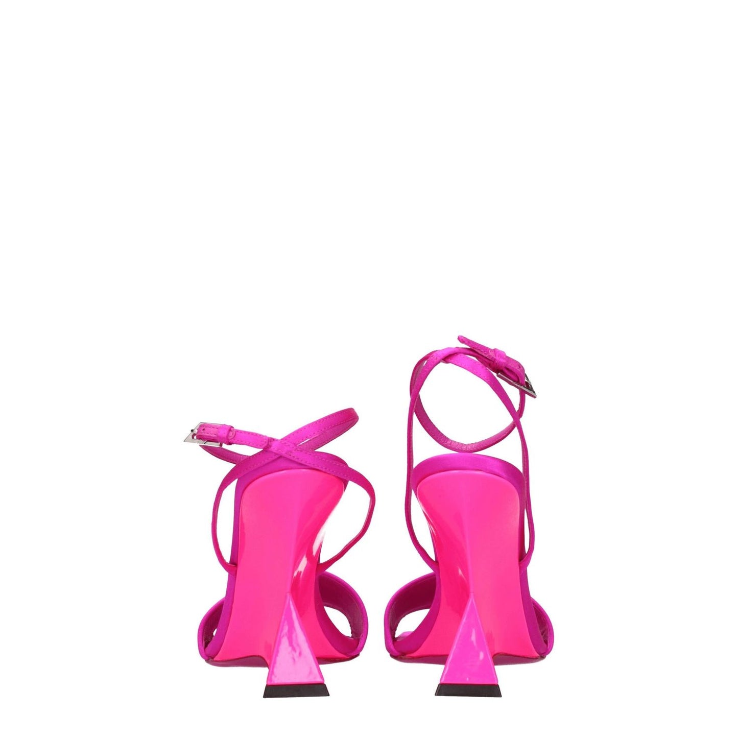 The Attico Pink Satin Platform Sandals