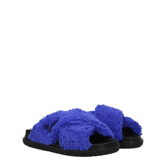 Marni Purple Fabric Slippers Sandals MA-8547346120969-EU36/US6