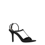 Givenchy Black Satin Stiletto Heels Sandals