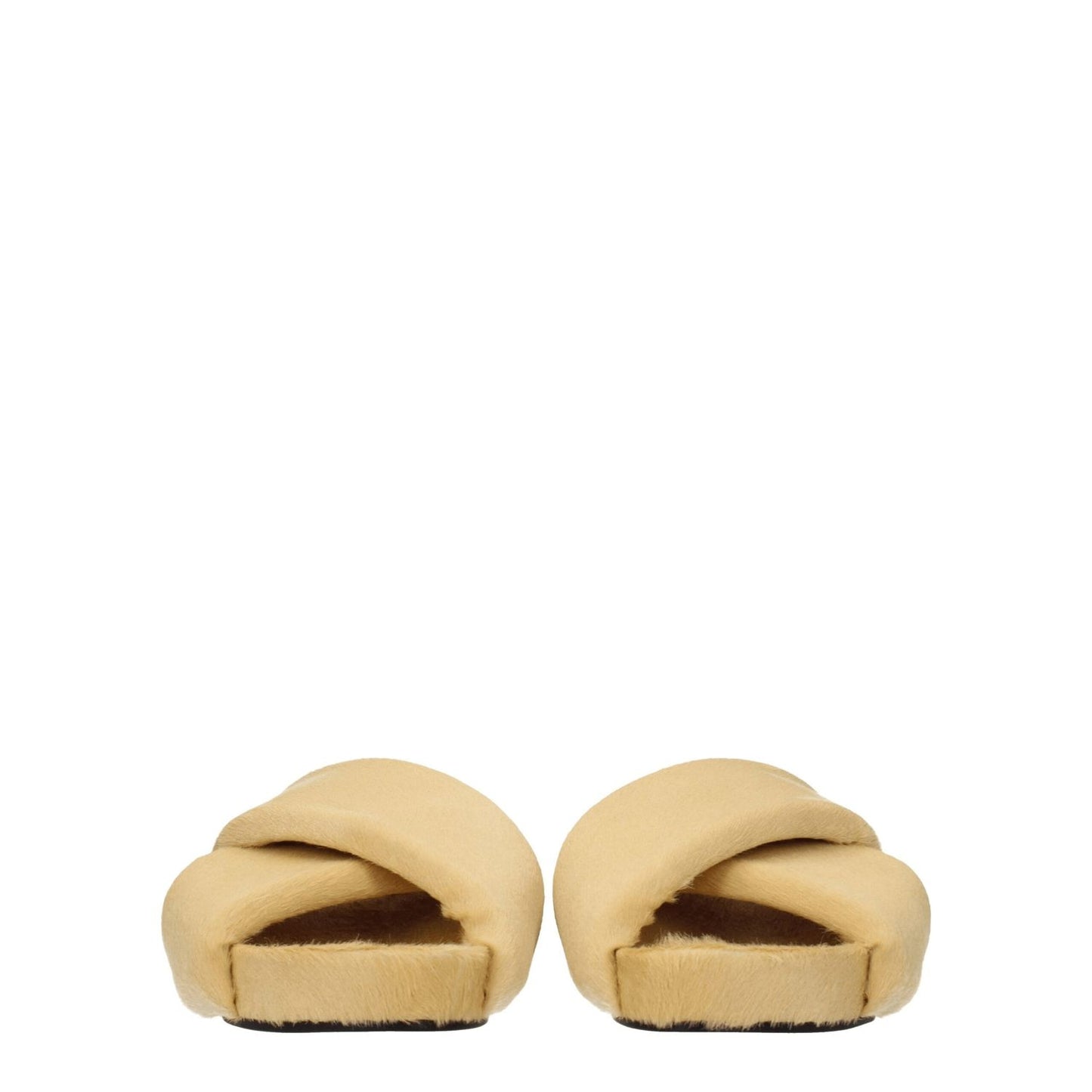 Jil Sander Beige Horsehair Slippers