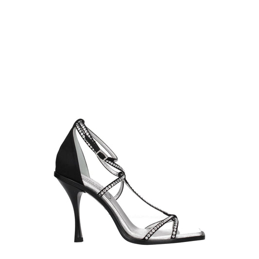 Dsquared² Black Satin Stiletto Heels Sandals DS-8547362308361-EU40/US10