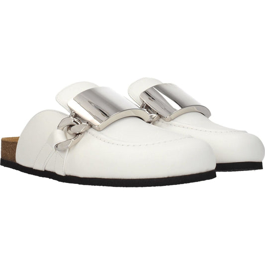 Jw Anderson White Leather Slippers Sandals JW-8547362865417-EU41/US8