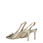 Stuart Weitzman Gold Leather Stiletto Heels Sandals ST-8547362701577-EU38.5/US8.5