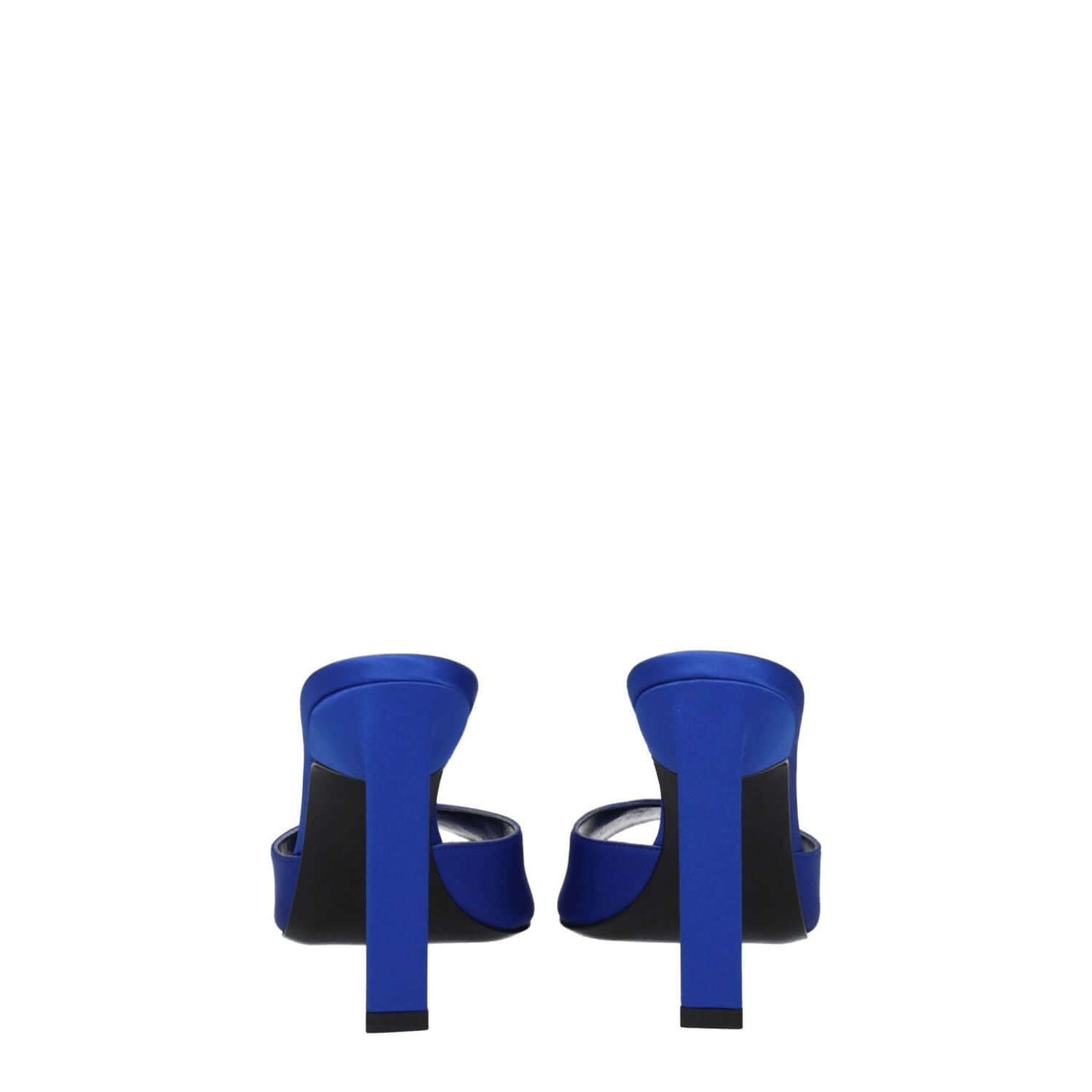 The Attico Blue Satin Stiletto Heel Sandals