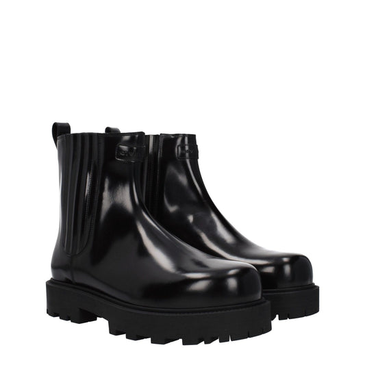 Givenchy Black Leather Ankle Boots GI-8547413491977-EU40/US7