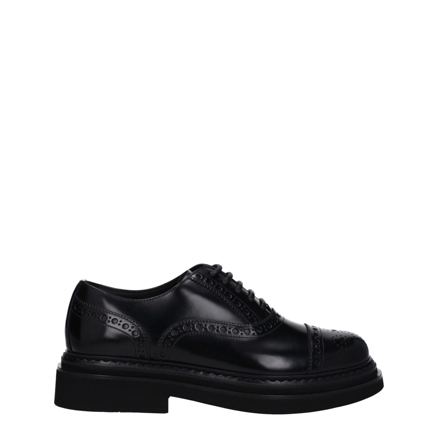 Dolce & Gabbana Black Leather Oxfords And Derbies
