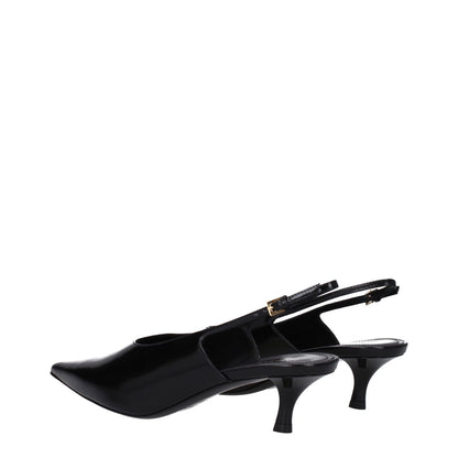 Givenchy Black Leather Mid Heel Pumps