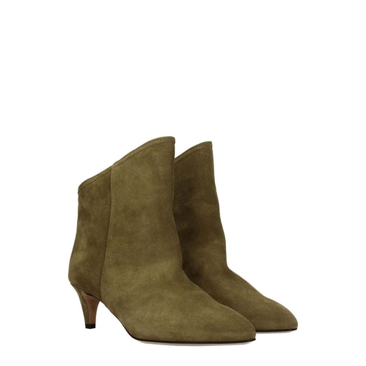 Isabel Marant Gray Leather Ankle Boots IS-8547450650889-EU36/US6