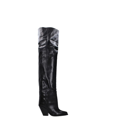 Isabel Marant Black Leather Over The Knee