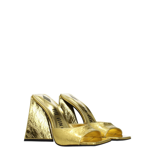 The Attico Gold Leather Platforms TH-8547455697161-EU36/US6