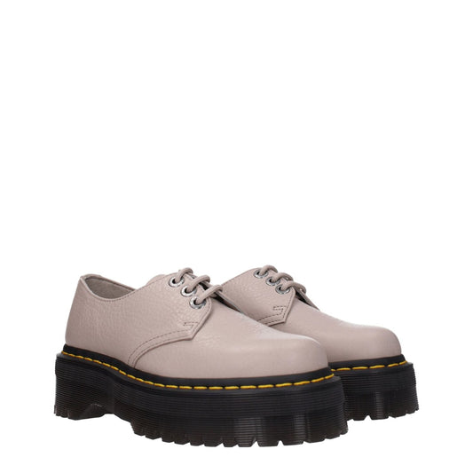 Dr. Martens Gray Leather Oxfords And Derbies DR-8547455926537-EU36/US6