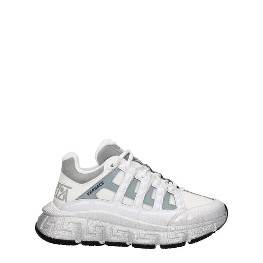 Versace White Fabric Athletic Sneakers VE-8547404349705-EU35.5/US5.5