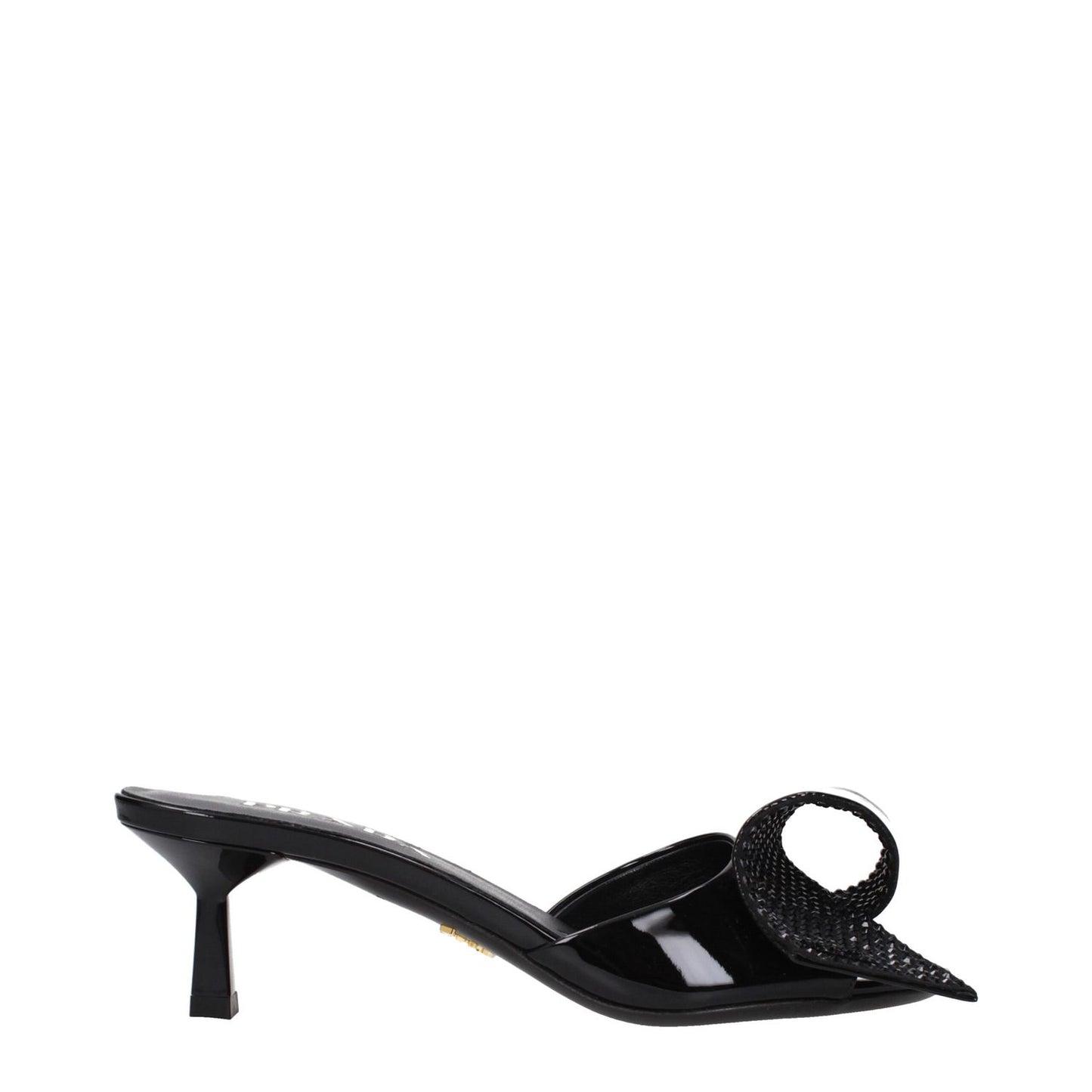 Prada Black Leather Sandals