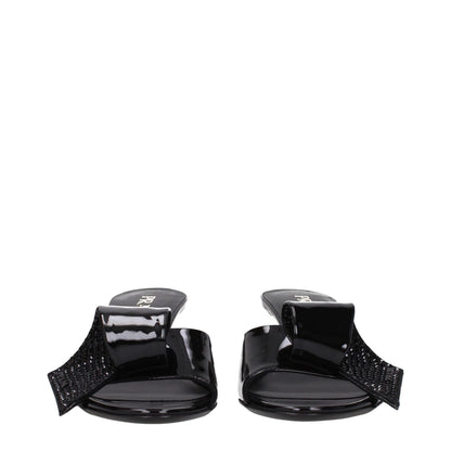 Prada Black Leather Sandals