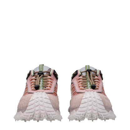 Moncler Pink Leather Athletic Sneakers