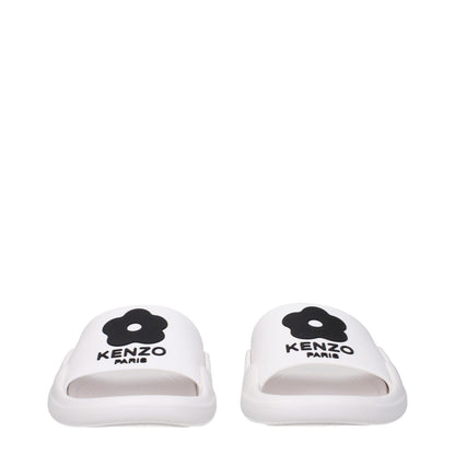 Kenzo White Cotton Slippers