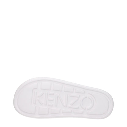 Kenzo White Cotton Slippers