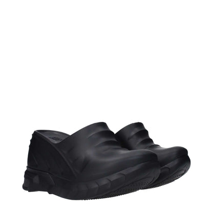 Givenchy Black Cotton Slippers