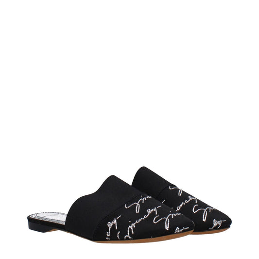 Givenchy Black Satin Slippers Sandals GI-9474436366601-EU35/US5