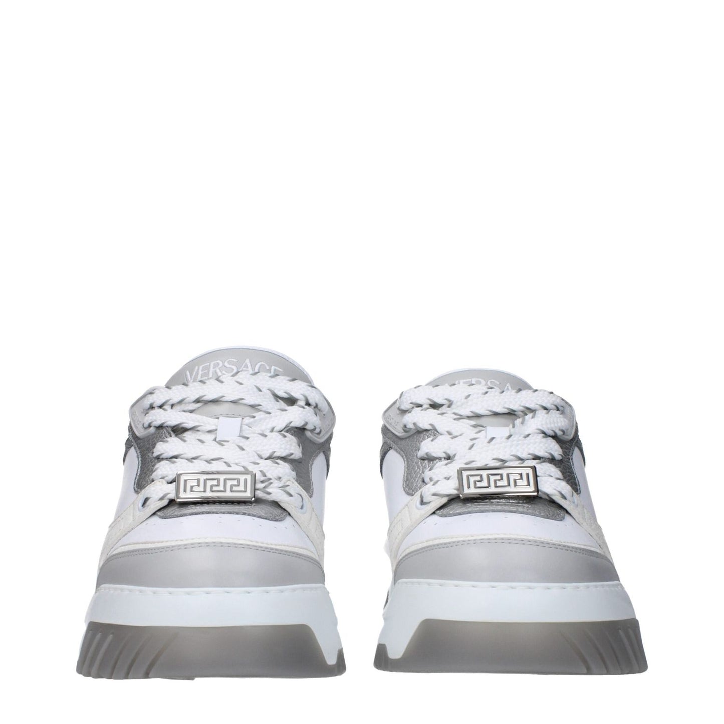 Versace White Leather Chunky Sneakers