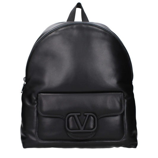 Valentino Garavani Black Leather Backpacks VA14895187034377BT