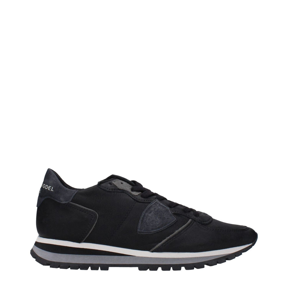 Philippe Model Black Leather Sneakers PH-15090094342409-EU40/US7
