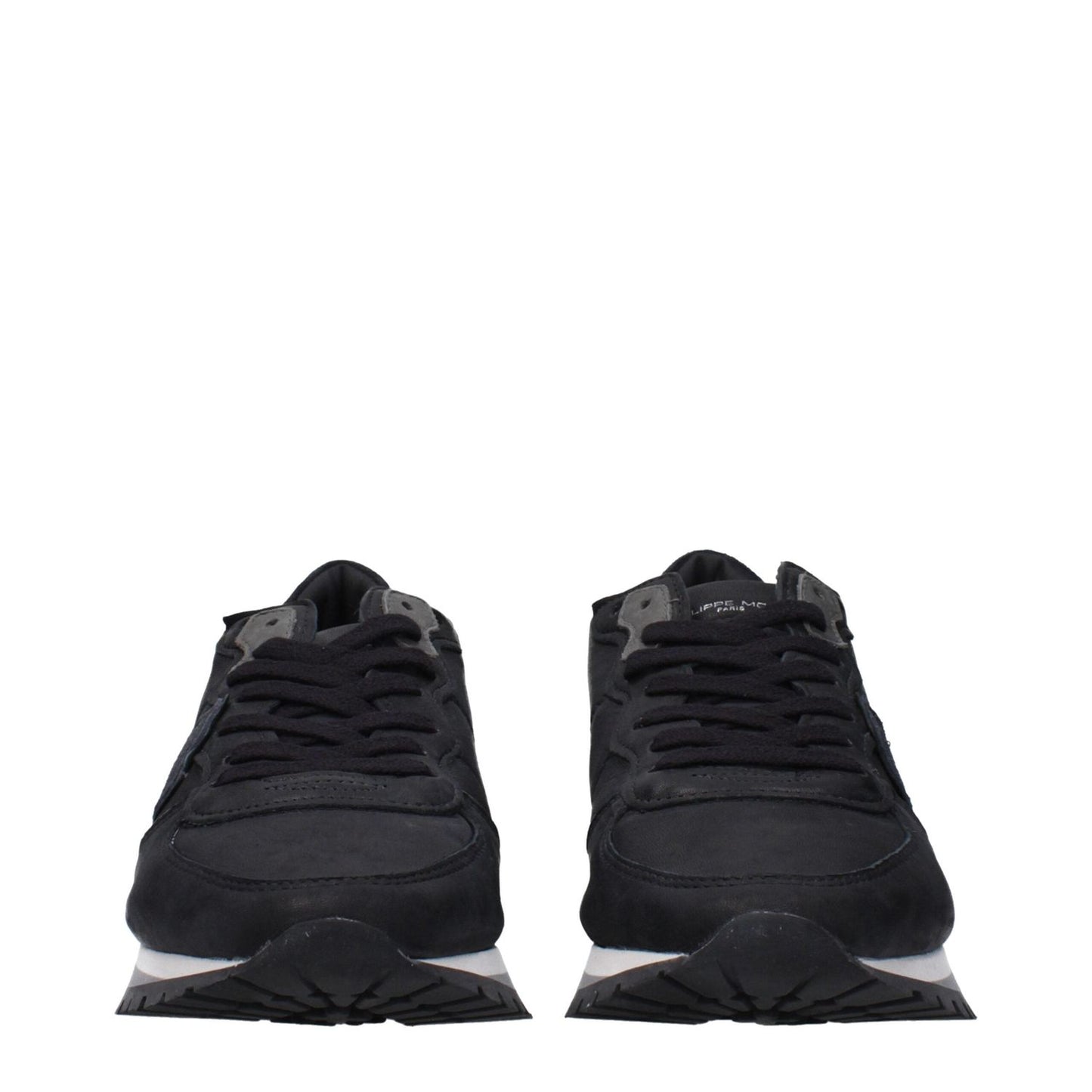 Philippe Model Black Leather Sneakers PH-15090094342409-EU40/US7