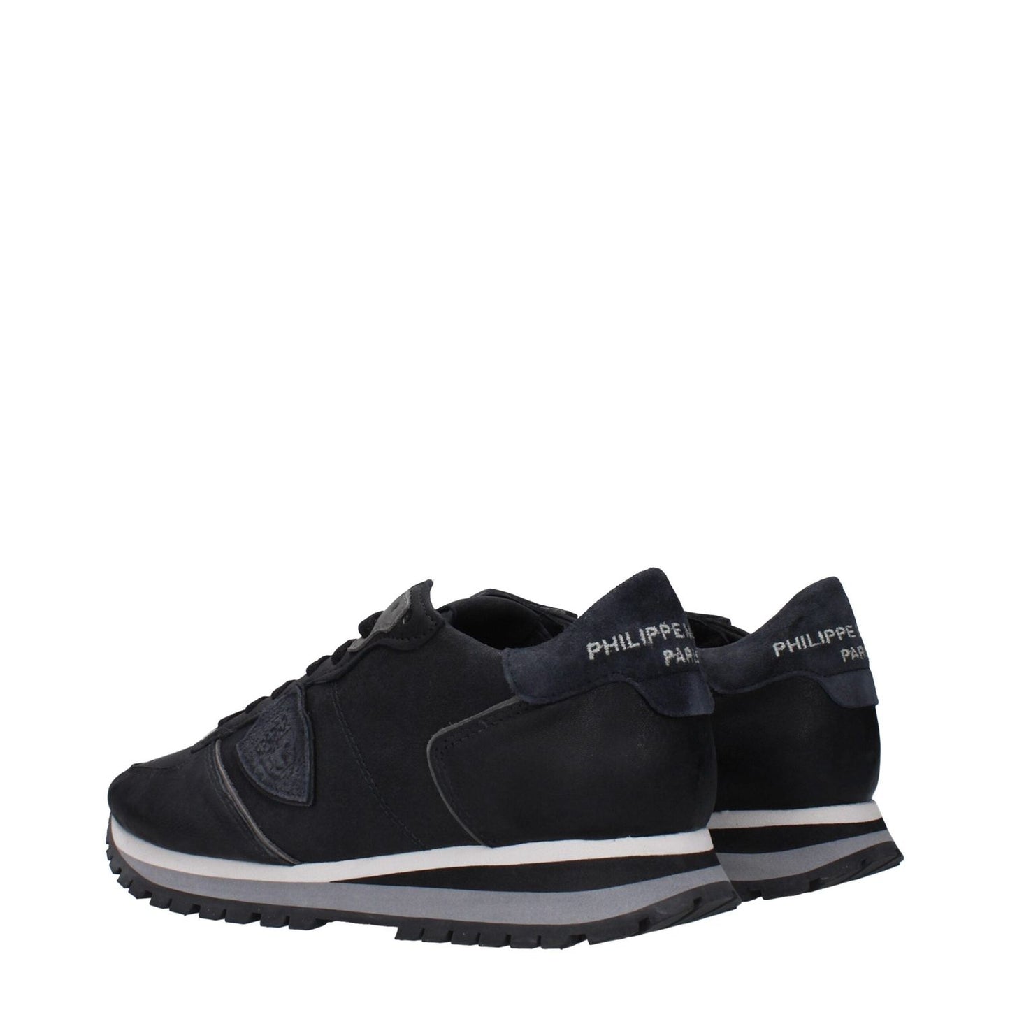 Philippe Model Black Leather Sneakers PH-15090094342409-EU40/US7