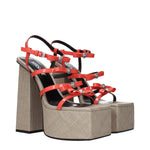 Versace Orange Leather Platforms VE-15144822210825-EU40.5/US10.5