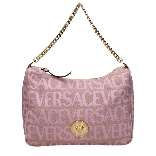 Versace Beige Fabric Handbag